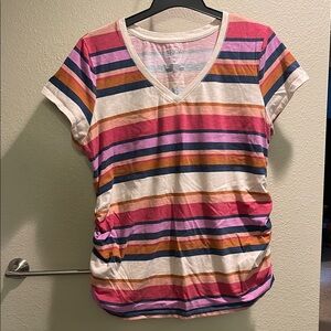 Maternity Striped V-Neck Women's Top